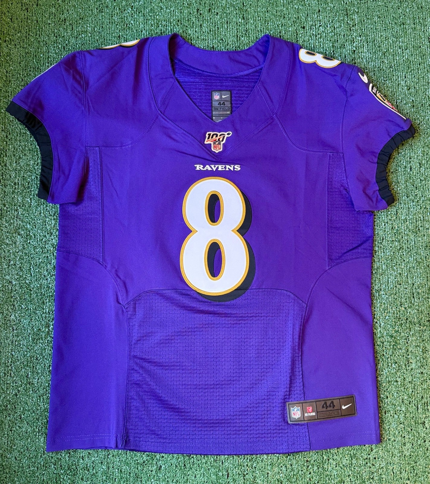 Lamar Jackson Baltimore Ravens Jersey #8 Nike Vapor Elite Purple Size 44 (L) NFL