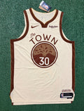 Steph Curry Golden State Warriors Jersey #30 Nike ADV Authentic Tan Size 48 (L) NBA