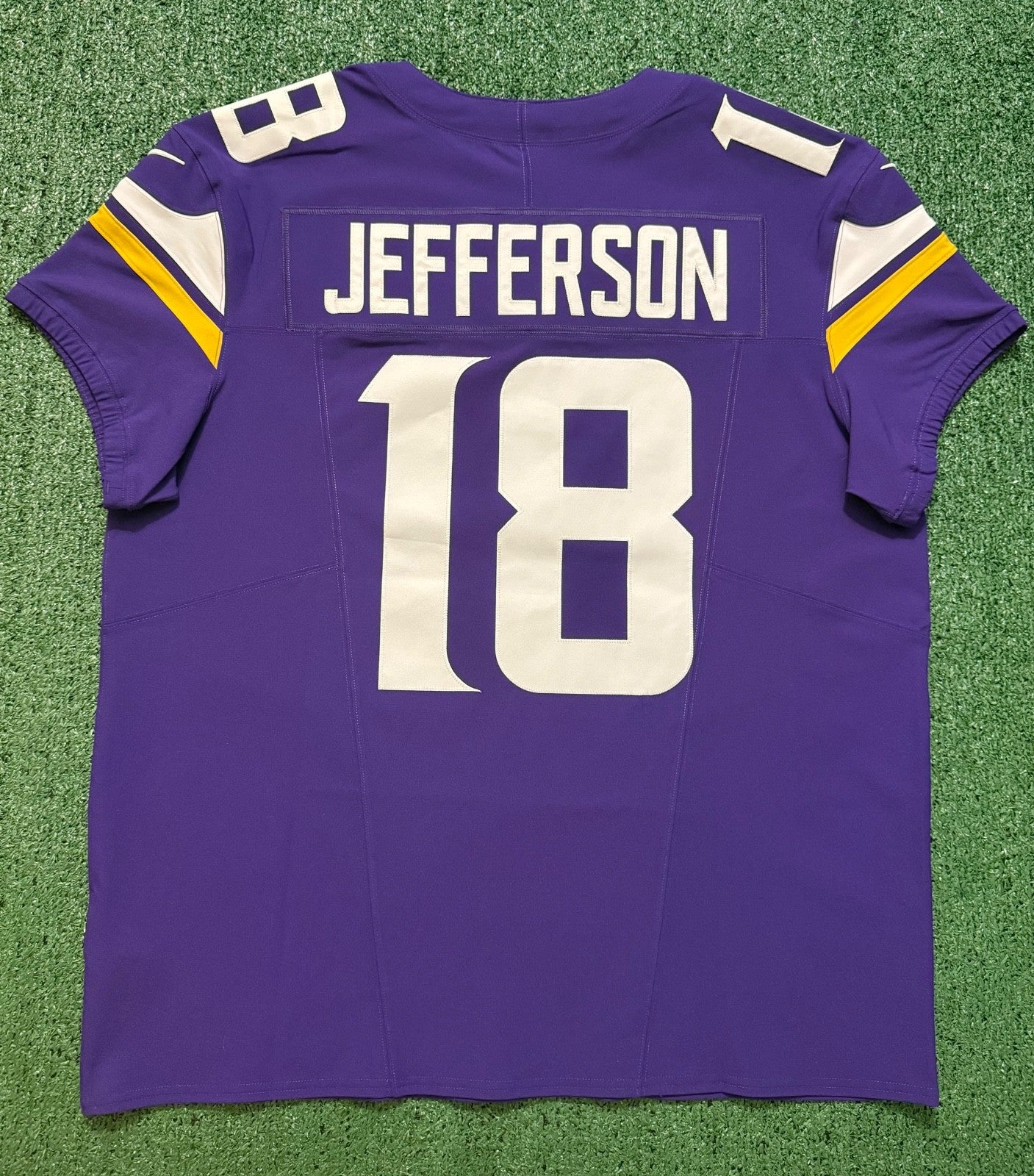 Justin Jefferson Minnesota Vikings Jersey #18 Nike Vapor FUSE Elite Purple Size 48 (XL) NFL