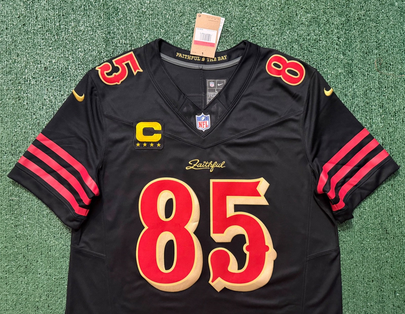 George Kittle San Francisco 49ers
Jersey #85 Nike FUSE Rivalry Black 
Size (Large) NFL