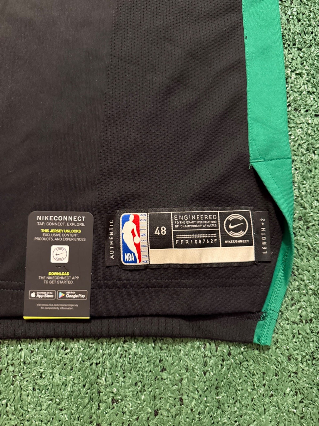Jayson Tatum Boston Celtics Jersey #0 Nike VaporKnit Authentic Black Size 48 (L) NBA