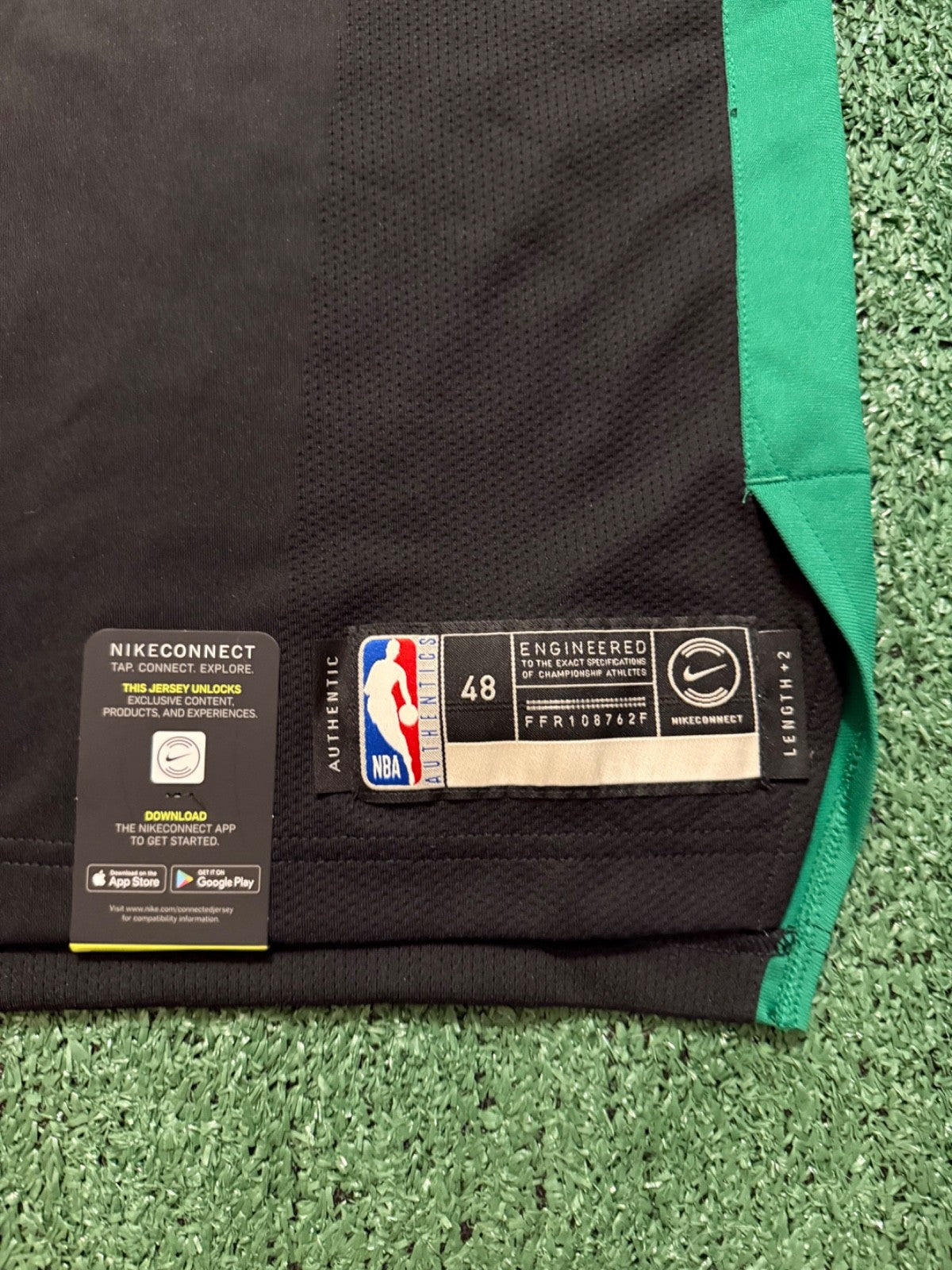 Jayson Tatum Boston Celtics Jersey #0 Nike VaporKnit Authentic Black Size 48 (L) NBA