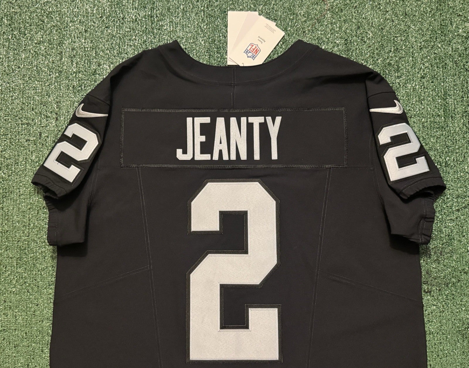 Ashton Jeanty Las Vegas Raiders Jersey #2 Nike Vapor Fuse Elite Black Size 48 (XL) NFL