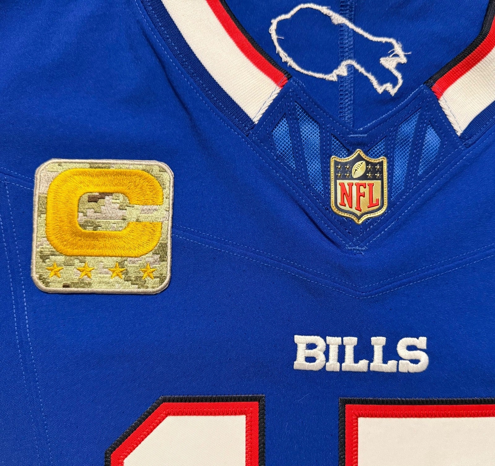 Josh Allen Buffalo Bills Jersey #17 Nike Vapor Fuse Elite Blue Size 44 (L) NFL