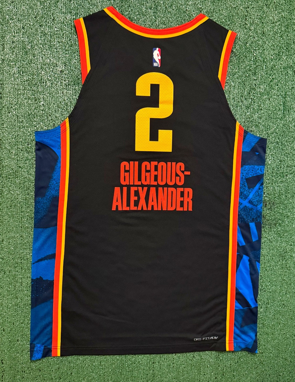 Shai Gilgeous-Alexander Oklahoma City Thunder Jersey #2 Nike ADV Authentic Black Size 48 (L) NBA