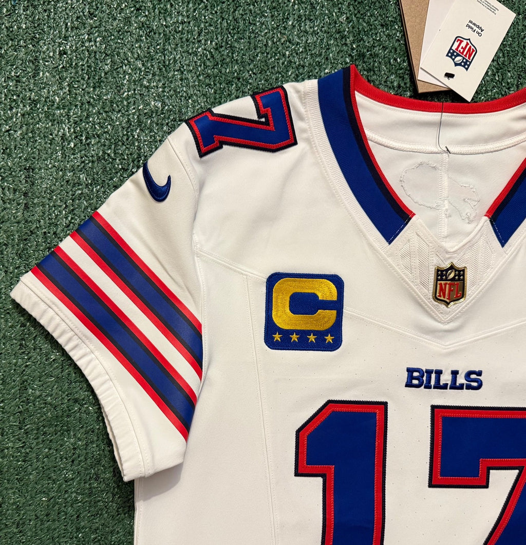 Josh Allen Buffalo Bills Jersey #17 Nike Vapor Fuse Elite White Size 40 (M) NFL