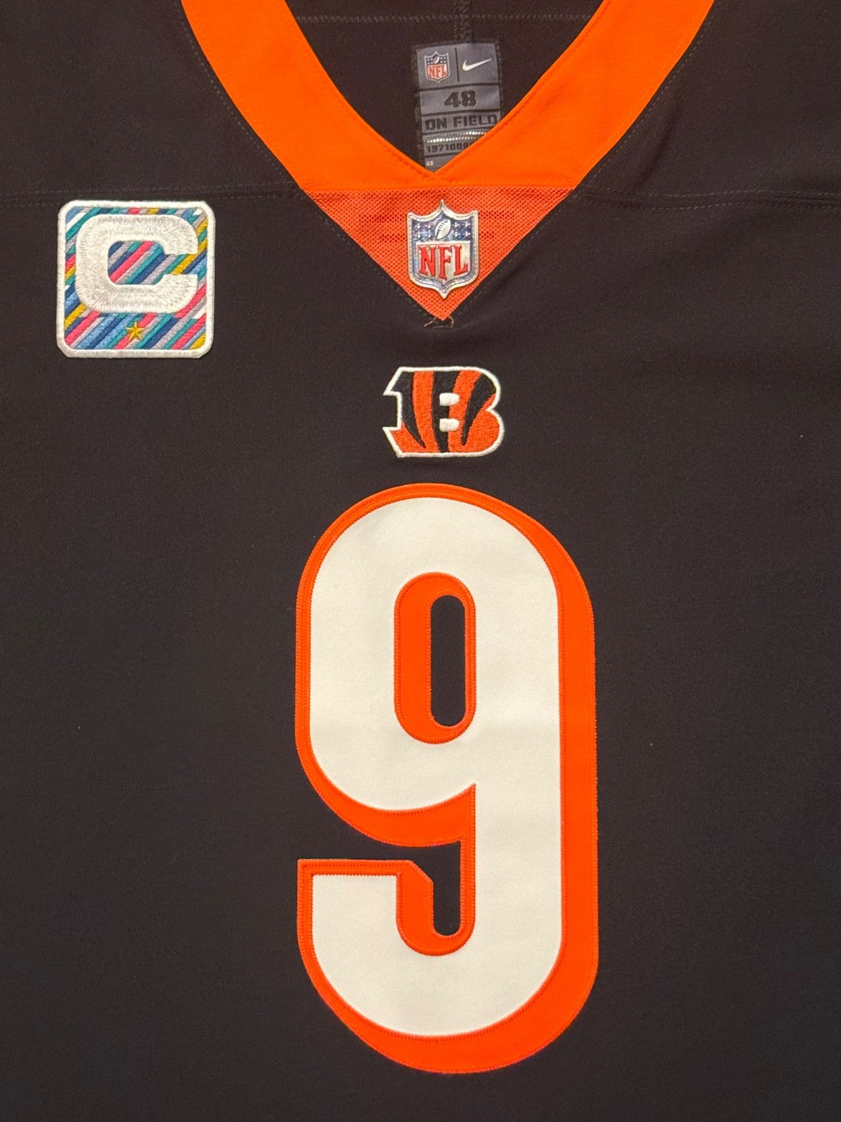 Joe Burrow Cincinnati Bengals Jersey #9 Nike Vapor Elite Black Size 48 (XL) NFL