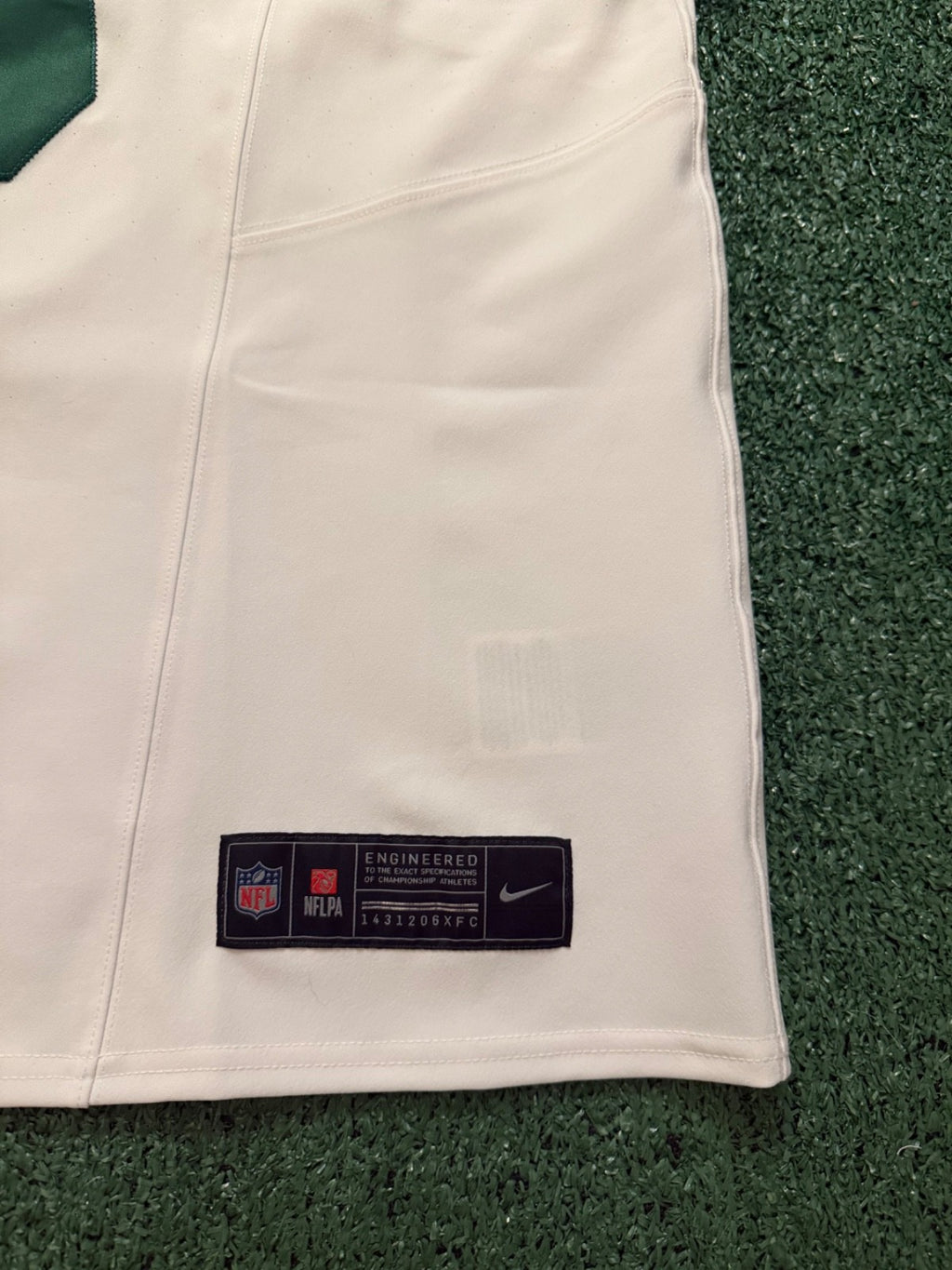 Garrett Wilson New York Jets Jersey #5 Nike Vapor Fuse Elite White Size 44 (L) NFL