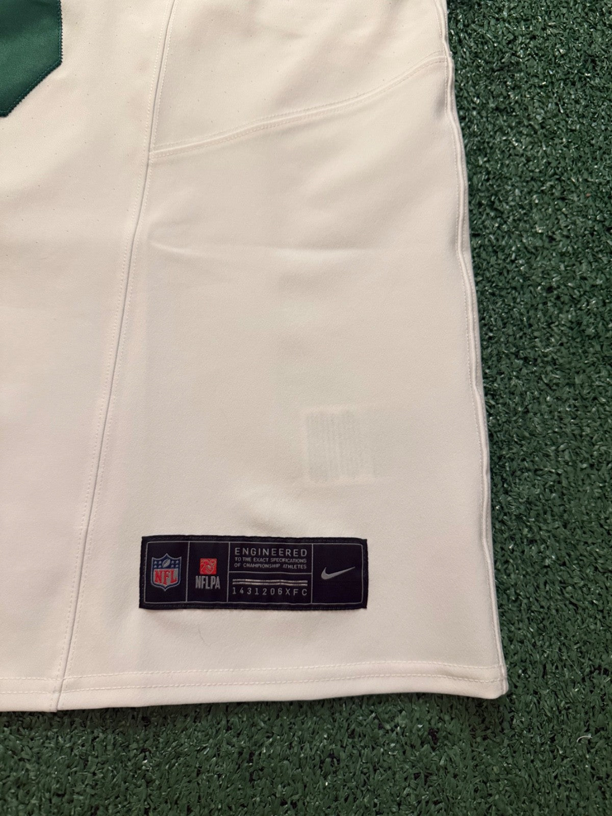 Garrett Wilson New York Jets Jersey #5 Nike Vapor Fuse Elite White Size 44 (L) NFL