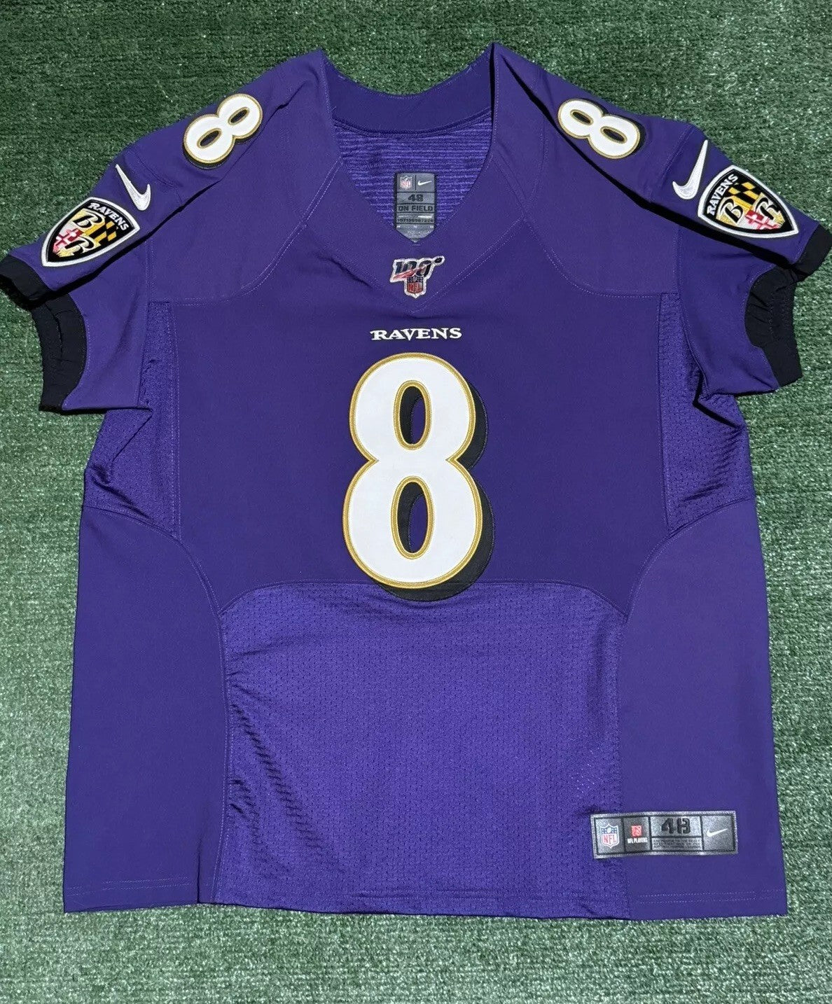 Lamar Jackson Baltimore Ravens Jersey #8 Nike Vapor Elite Purple Size 48 (XL) NFL