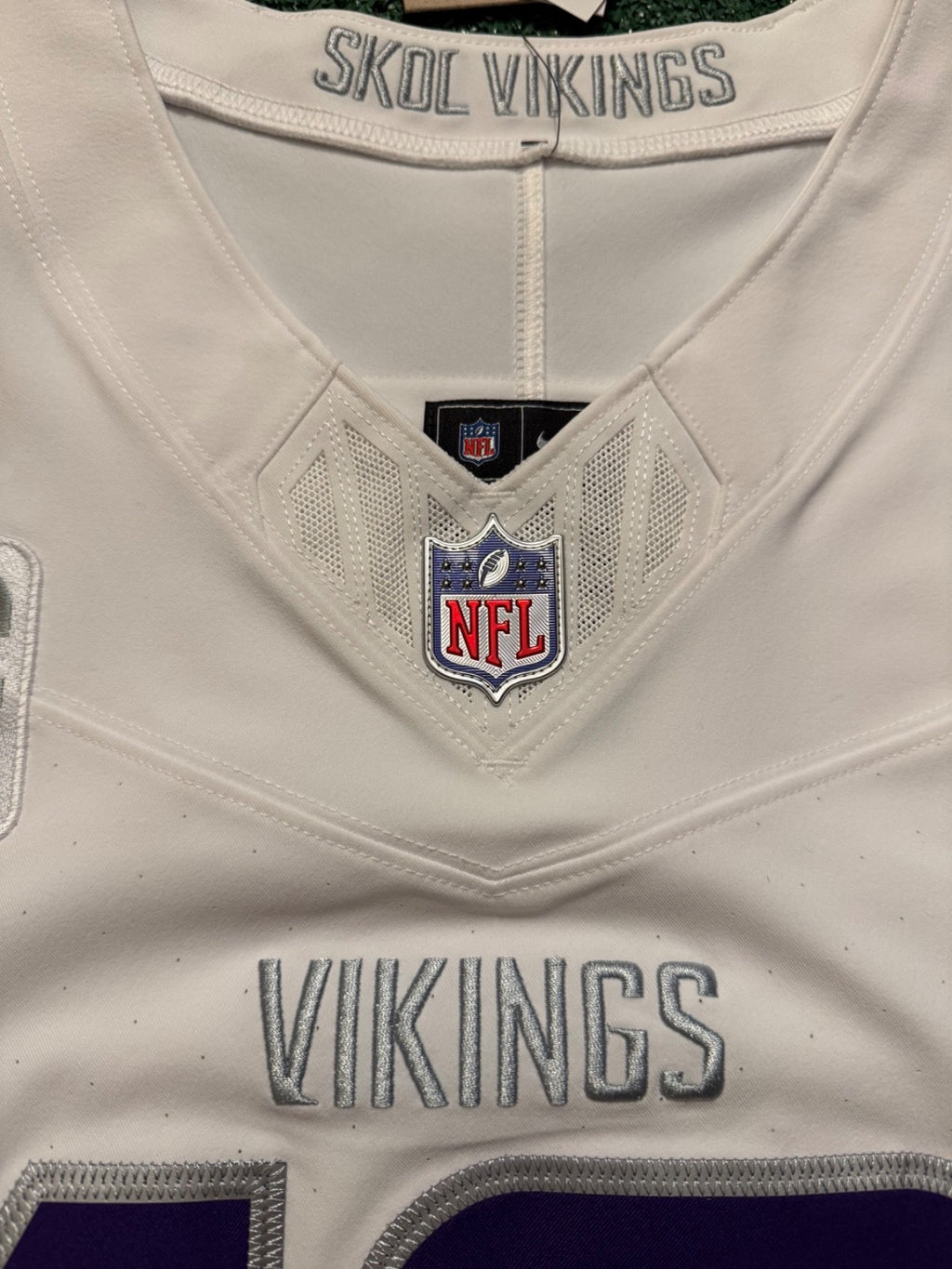 Justin Jefferson Minnesota Vikings Jersey #18 Nike Vapor FUSE Elite White Size 48 (XL) NFL