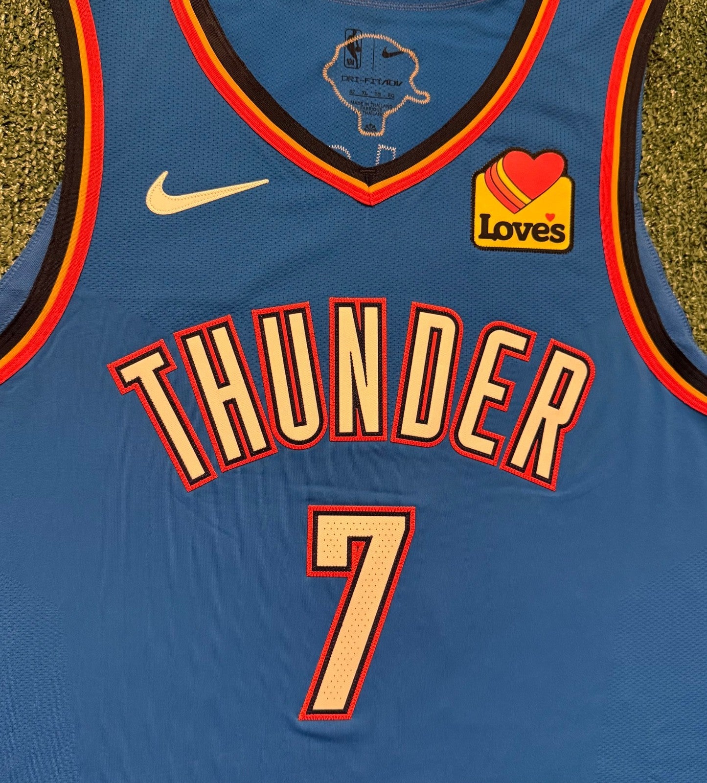 Chet Holmgren Oklahoma City Thunder Jersey #7 Nike ADV Authentic Blue Size 52 (XL) NBA
