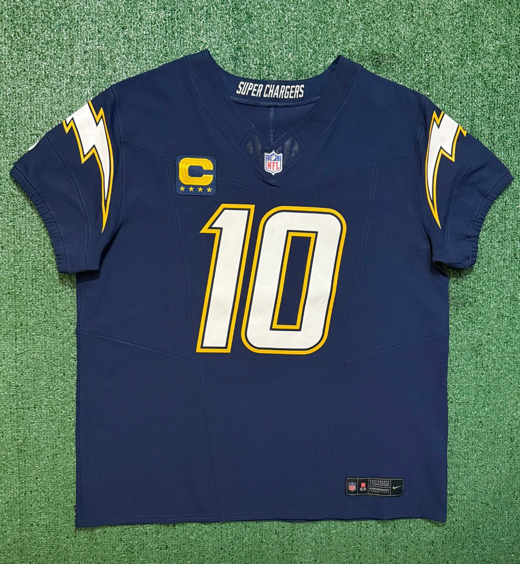 Justin Herbert Los Angeles Chargers Jersey #10 Nike Vapor Fuse Elite Navy Size 48 (XL) NFL