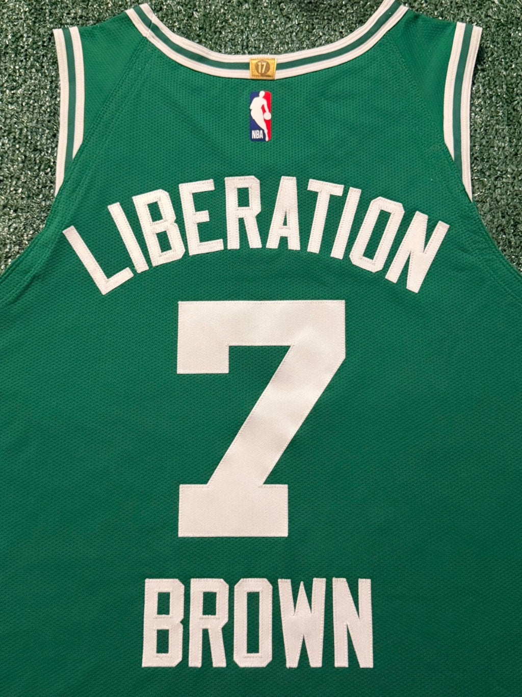 Jaylen Brown Boston Celtics Jersey #7 Nike Vaporknit Authentic Green Size 52 (XL) NBA