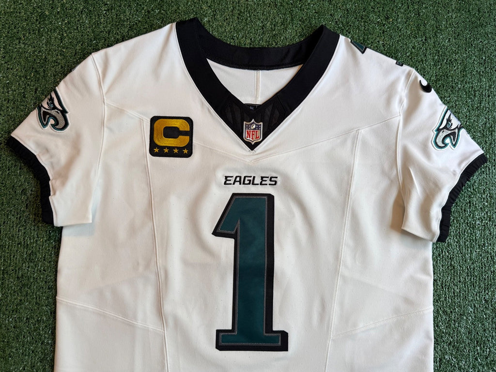 Jalen Hurts Philadelphia Eagles Jersey #1 Nike Vapor FUSE Elite White size 44 (Large) NFL