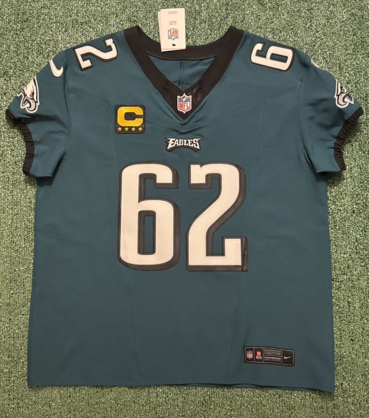 Jason Kelce Philadelphia Eagles Jersey #62 Nike Vapor FUSE Elite Green Size 48 (XL) NFL