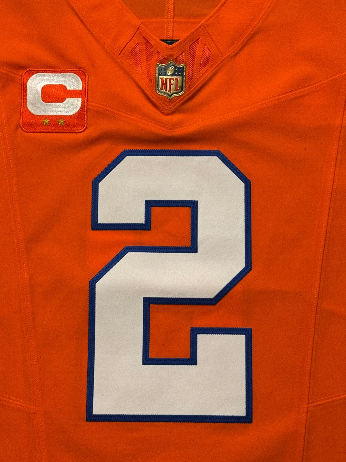 Pat Surtain II Denver Broncos Jersey #2 Nike Vapor Fuse Elite Orange Size 44 (L) NFL