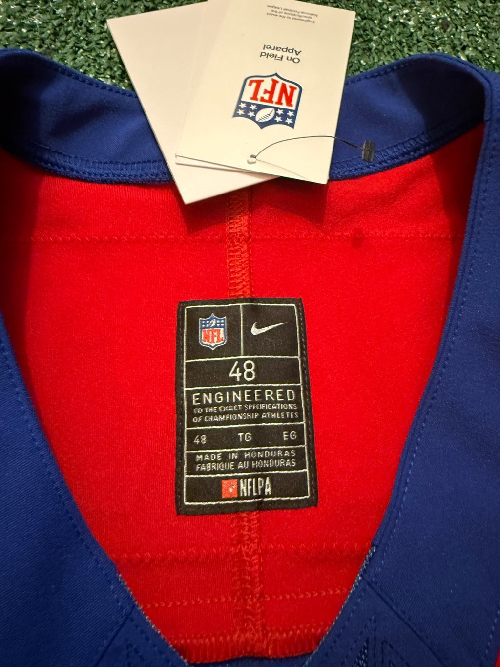 Jaxson Dart New York Giants Jersey #6 Nike Vapor FUSE Elite Red Size 48 (XL) NFL