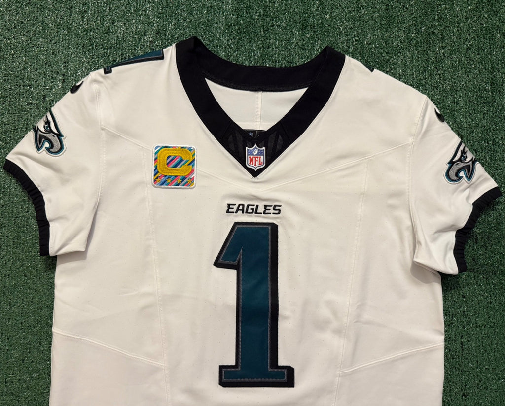 Jalen Hurts Philadelphia Eagles Jersey #1 Nike Vapor FUSE Elite White size 44 (Large) NFL