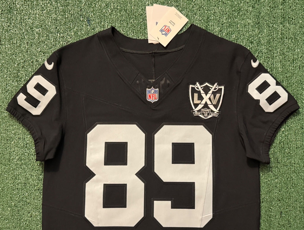 Brock Bowers Las Vegas Raiders Jersey #89 Nike Vapor Fuse Elite Black Size 40 (M) NFL