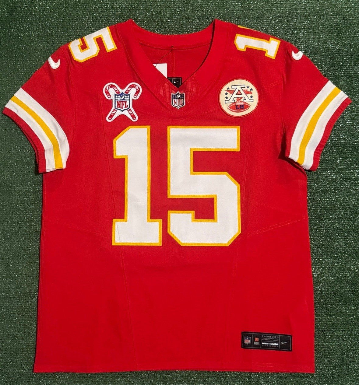 Patrick Mahomes Kansas City Chiefs Jersey #15 Nike Vapor FUSE Elite Red Size 44 (L) NFL