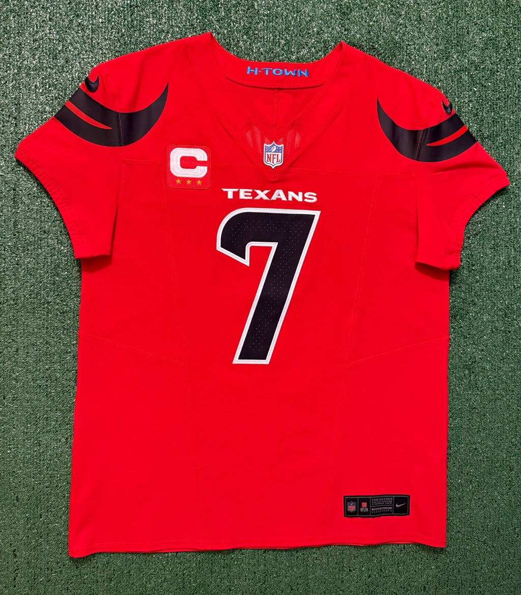 CJ Stroud Houston Texans Jersey #7 Nike Vapor Fuse Elite Red Size 44 (L) NFL