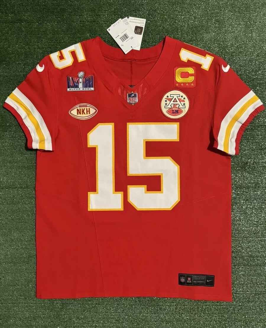 Patrick Mahomes Kansas City Chiefs Jersey #15 Nike Vapor FUSE Elite Red Size 44 (L) NFL