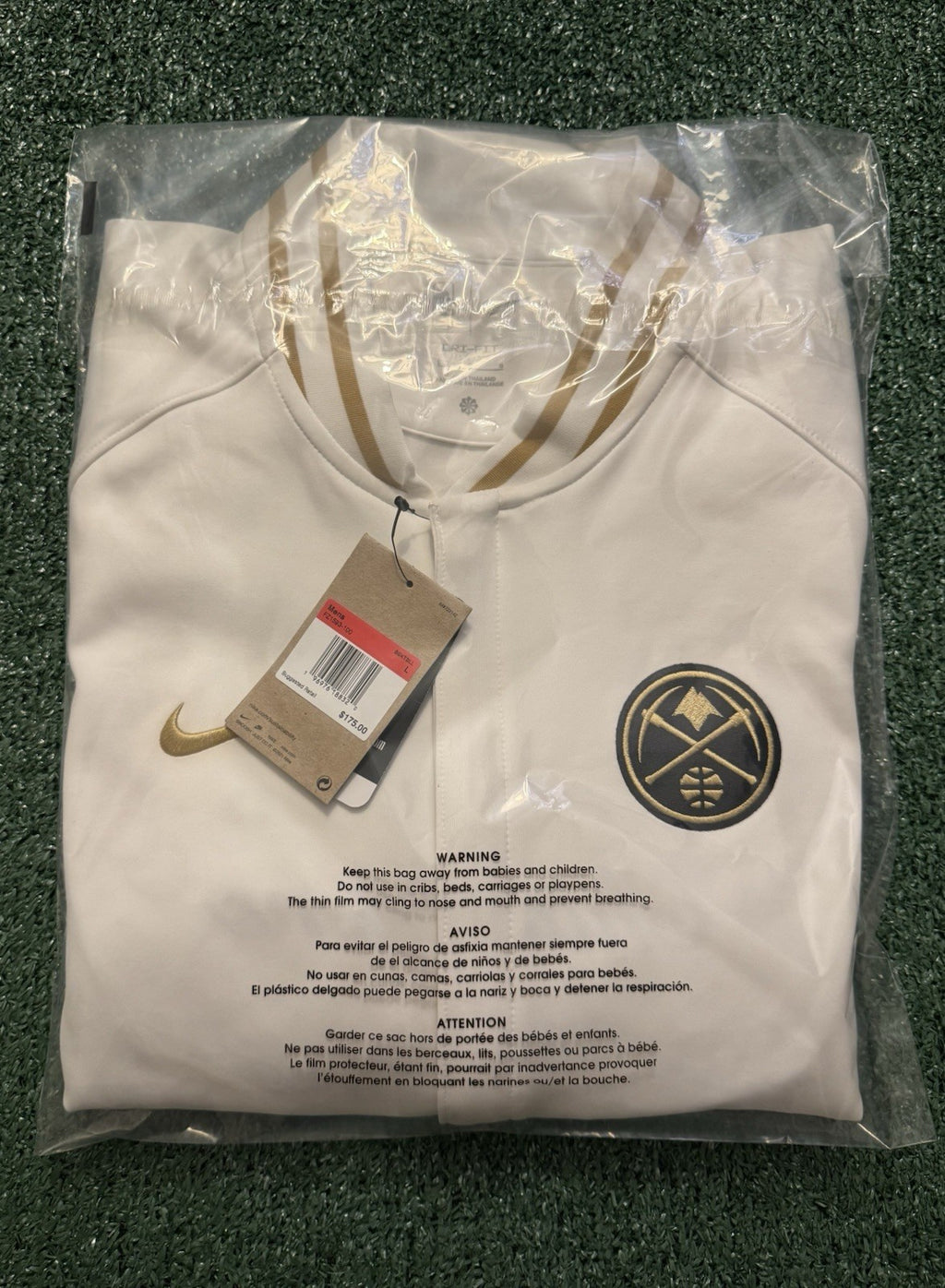 Authentic Denver Nuggets 2022-23 Nike NBA Champions Dri-Fit Full-Zip Jacket - L