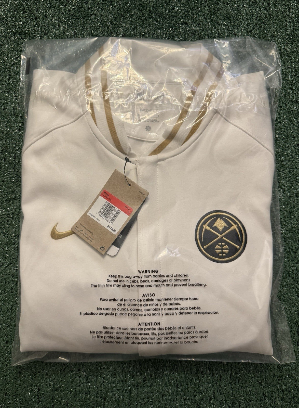 Authentic Denver Nuggets 2022-23 Nike NBA Champions Dri-Fit Full-Zip Jacket - L