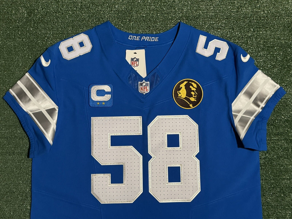 Penei Sewell Detroit Lions Jersey #58 Nike Vapor FUSE Elite Blue 48 (XL) NFL