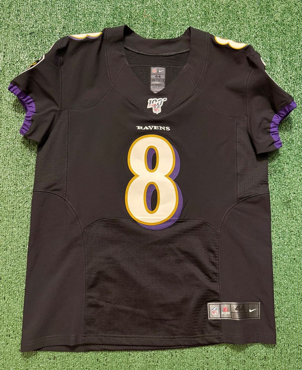 Lamar Jackson Baltimore Ravens Jersey #8 Nike Vapor Elite Black Size 44 (L) NFL
