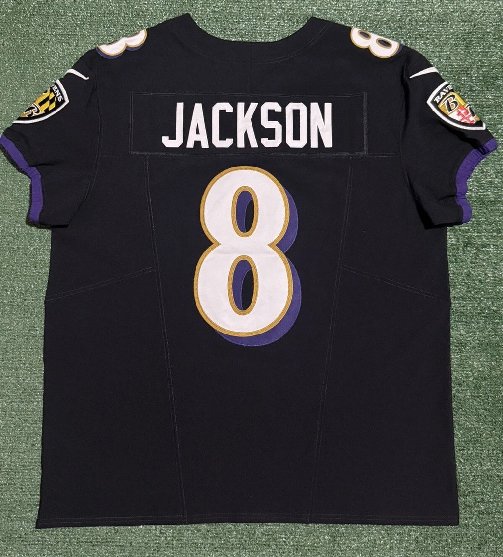 Lamar Jackson Baltimore Ravens Jersey #8 Nike Vapor FUSE Elite Black Size 48 (XL) NFL