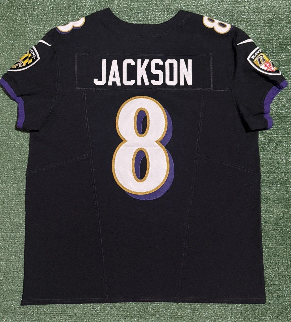 Lamar Jackson Baltimore Ravens Jersey #8 Nike Vapor FUSE Elite Black Size 48 (XL) NFL