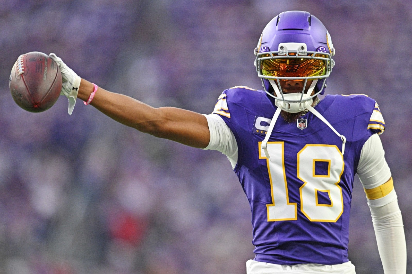 Justin Jefferson Minnesota Vikings Jersey #18 Nike Vapor FUSE Elite Purple Size 40 (Medium) NFL