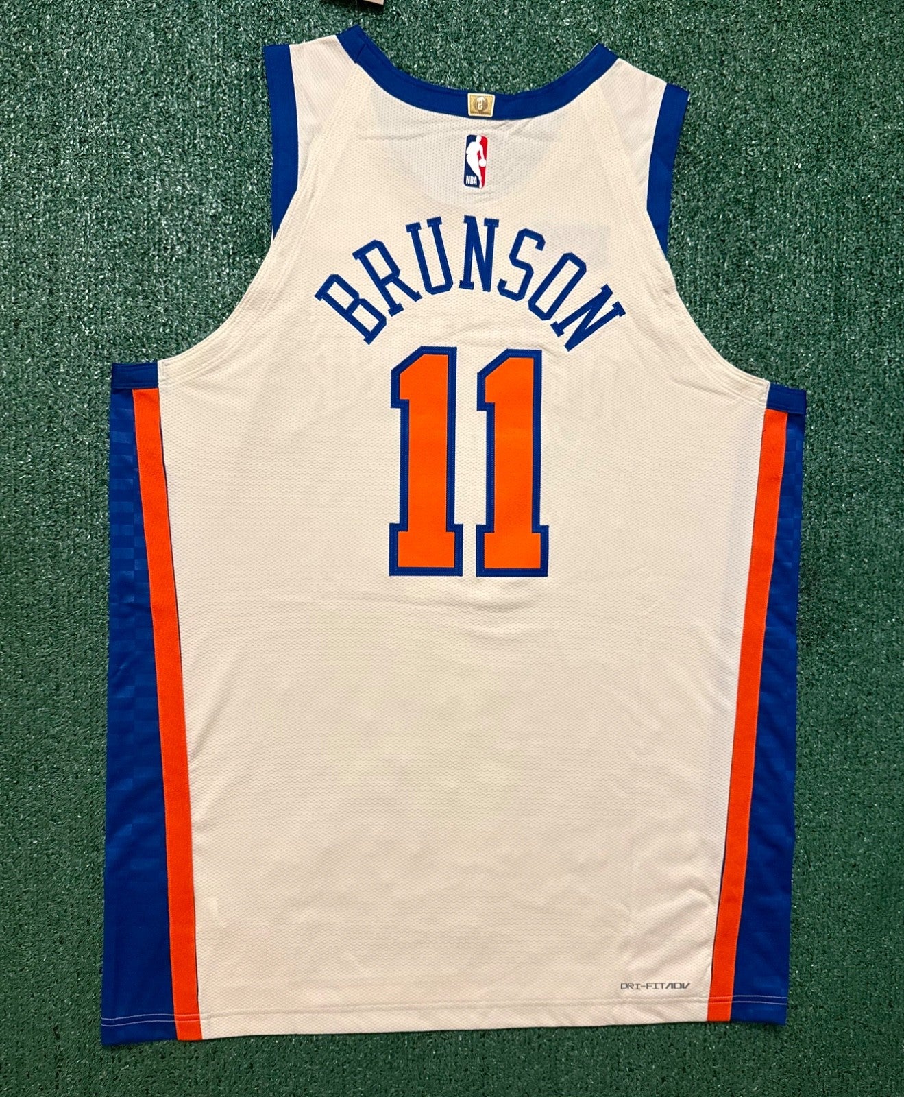 Jalen Brunson New York Knicks Jersey #11 Nike ADV Authentic Cream Size 52 (XL) NBA