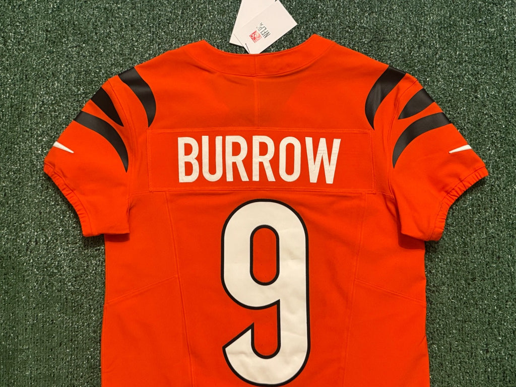 Joe Burrow Cincinnati Bengals Jersey #9 Nike Vapor FUSE Elite Orange Size 40 (M) NFL