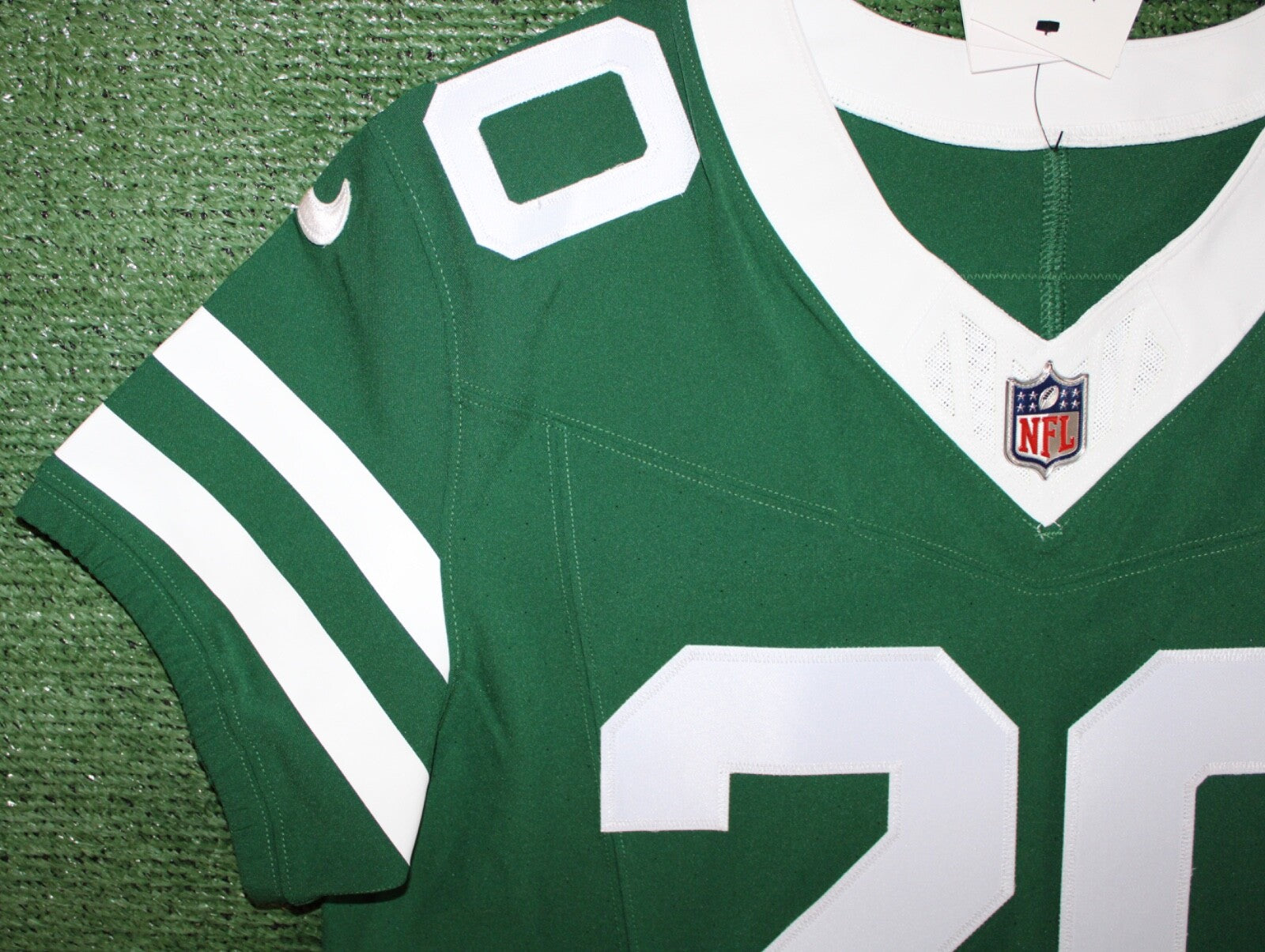 Breece Hall New York Jets Jersey #20 Nike Vapor Fuse Elite Green Size 40 (M) NFL