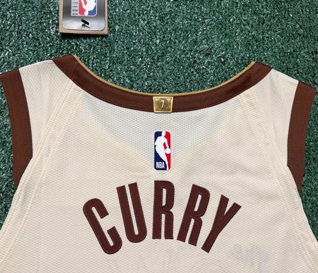 Steph Curry Golden State Warriors Jersey #30 Nike ADV Authentic Tan Size 48 (L) NBA