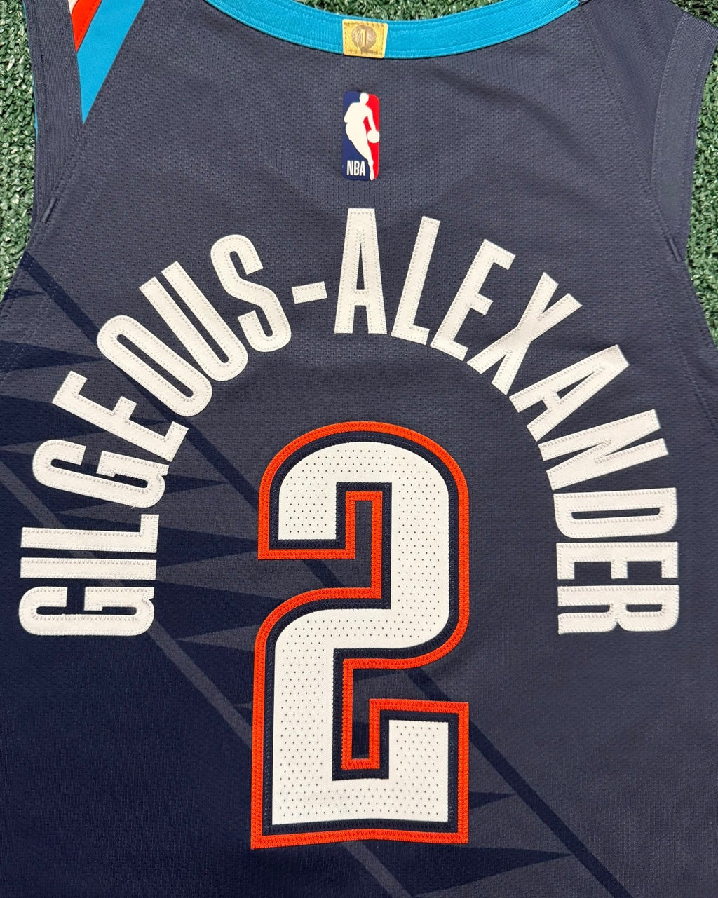 Shai Gilgeous-Alexander Oklahoma City Thunder Jersey #2 Nike ADV Authentic Blue Size 48 (L) NBA