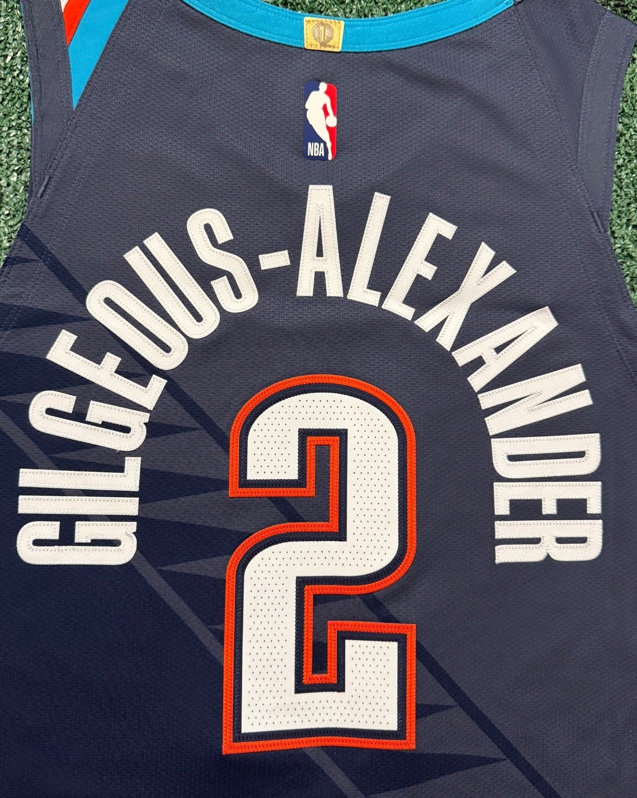 Shai Gilgeous-Alexander Oklahoma City Thunder Jersey #2 Nike ADV Authentic Blue Size 48 (L) NBA