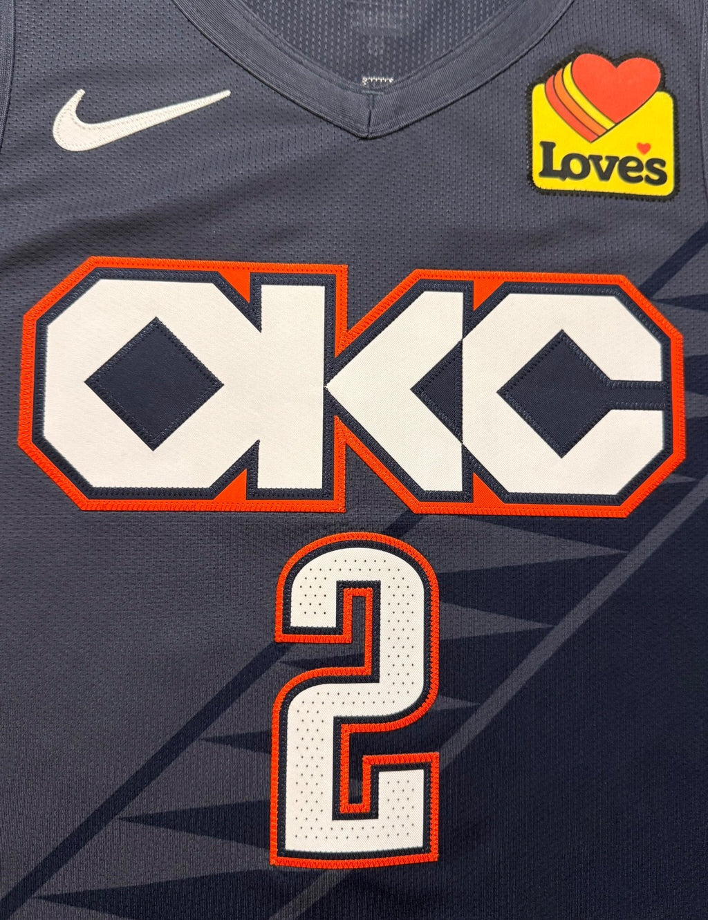 Shai Gilgeous-Alexander Oklahoma City Thunder Jersey #2 Nike ADV Authentic Blue Size 48 (L) NBA