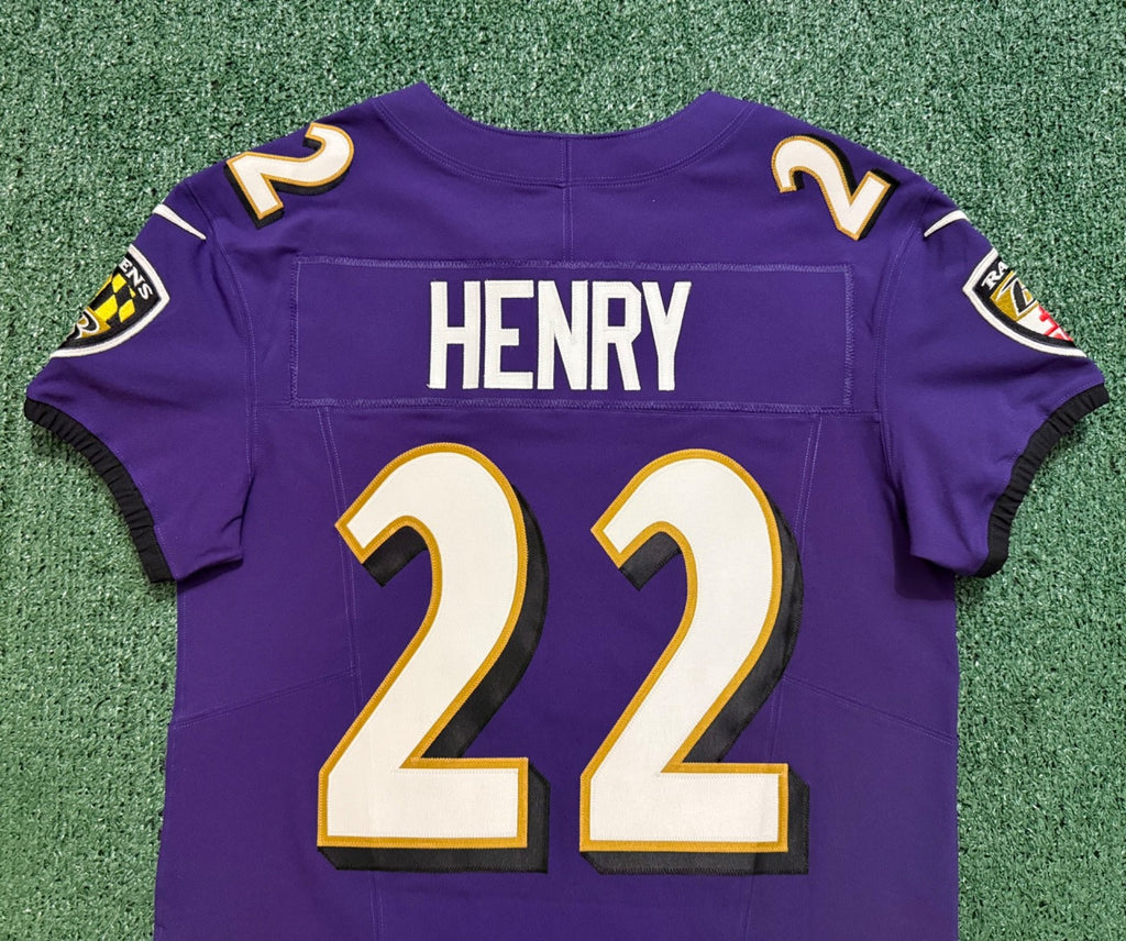 Derrick Henry Baltimore Ravens Jersey #22 Nike Vapor FUSE Elite Purple Size 40 (M) NFL