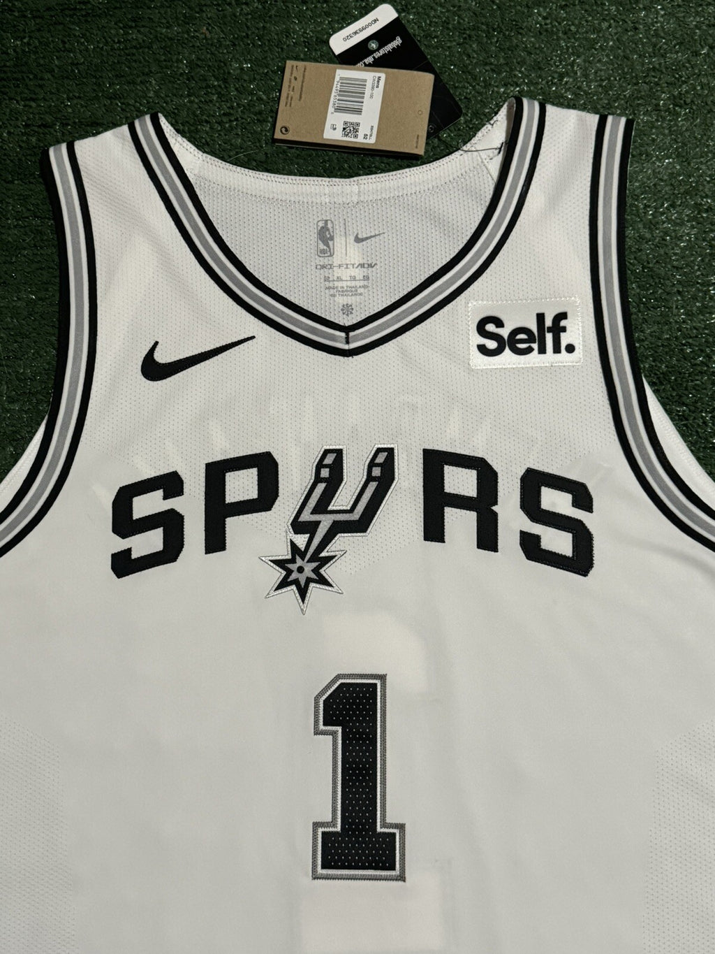 Victor Wembanyama San Antonio Spurs Jersey #1 Nike ADV Authentic White Size 52 (XL) NBA