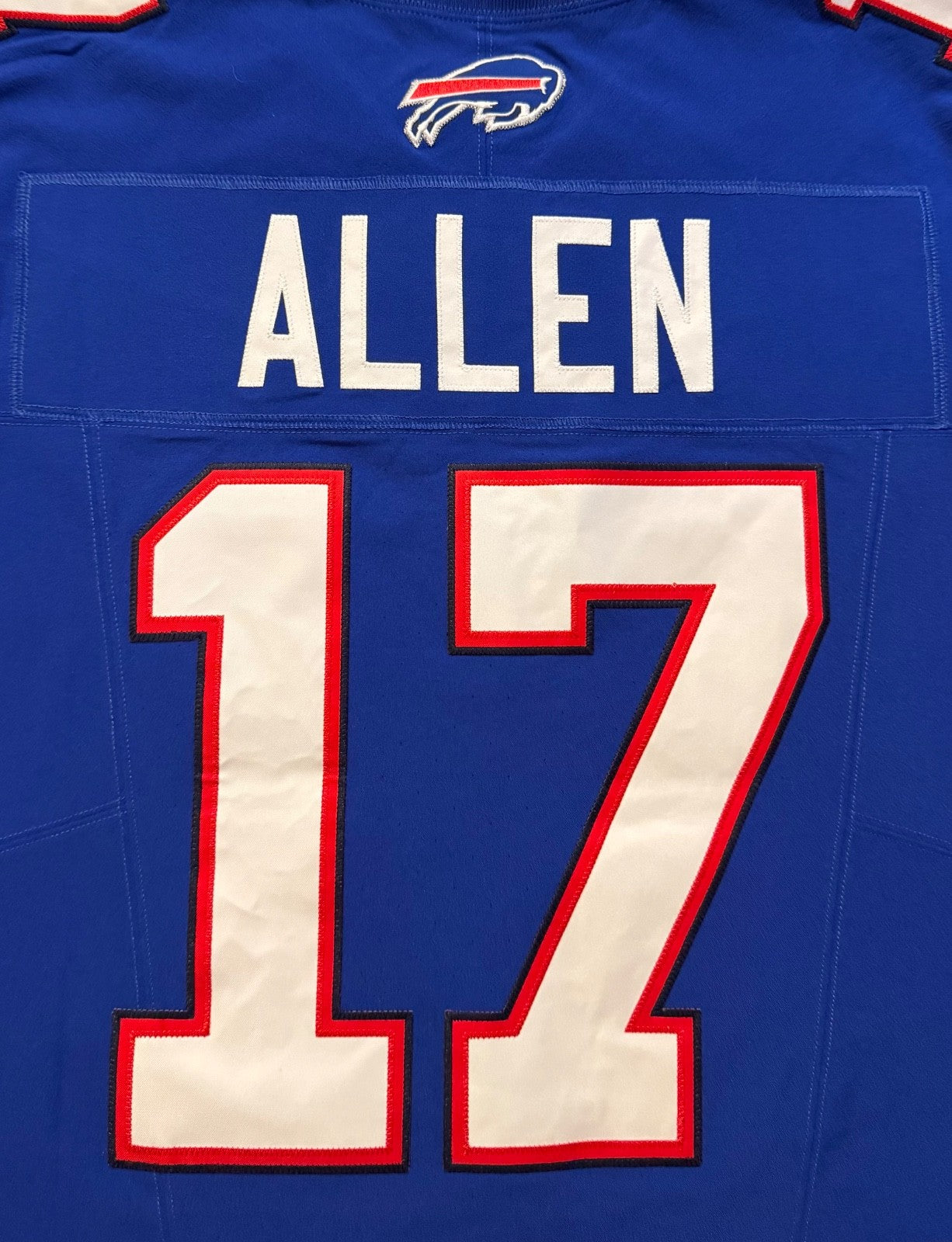 Josh Allen Buffalo Bills Jersey #17 Nike Vapor Fuse Elite Blue Size 44 (L) NFL