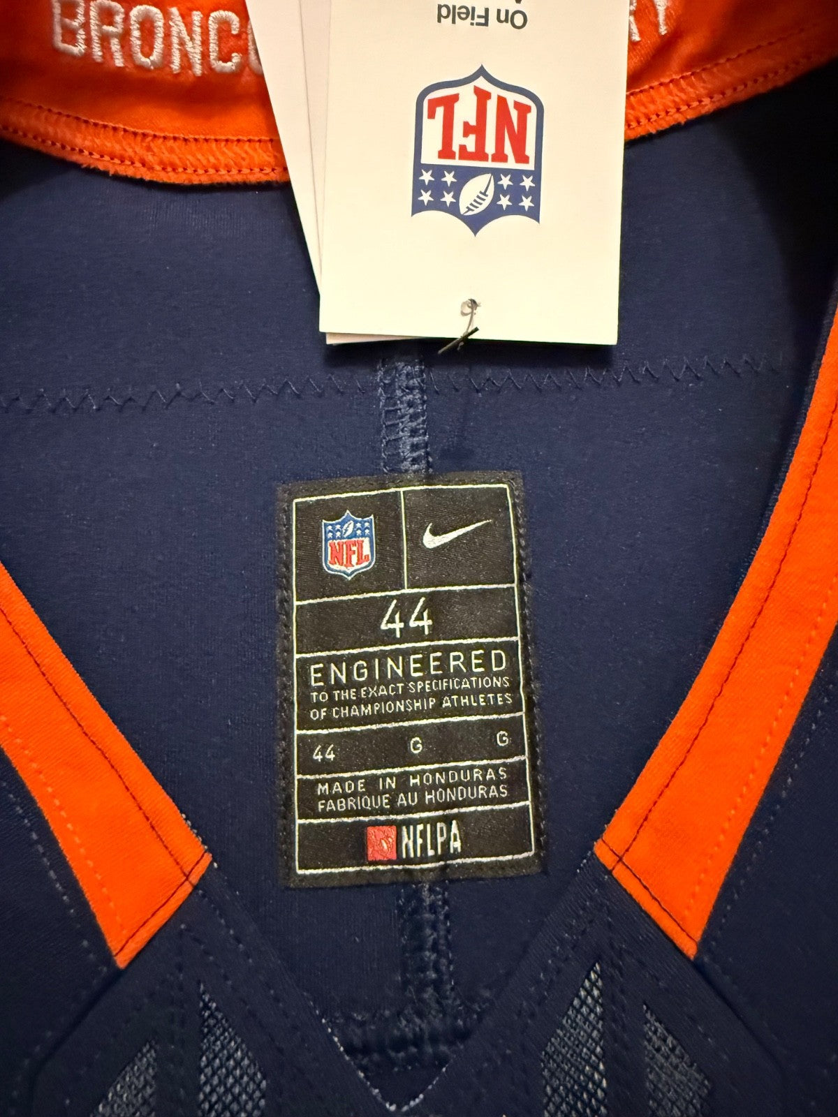 Pat Surtain II Denver Broncos Jersey #2 Nike Vapor Fuse Elite Navy Size 44 (L) NFL
