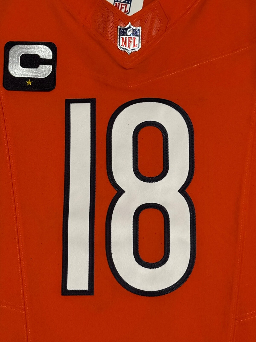 Caleb Williams Chicago Bears Jersey #18 Nike Vapor FUSE Elite Orange Size 48 (XL) NFL