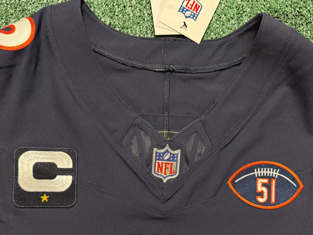 Dj Moore Chicago Bears Jersey #2 Nike Vapor FUSE Elite Navy Size 44 (Large) NFL