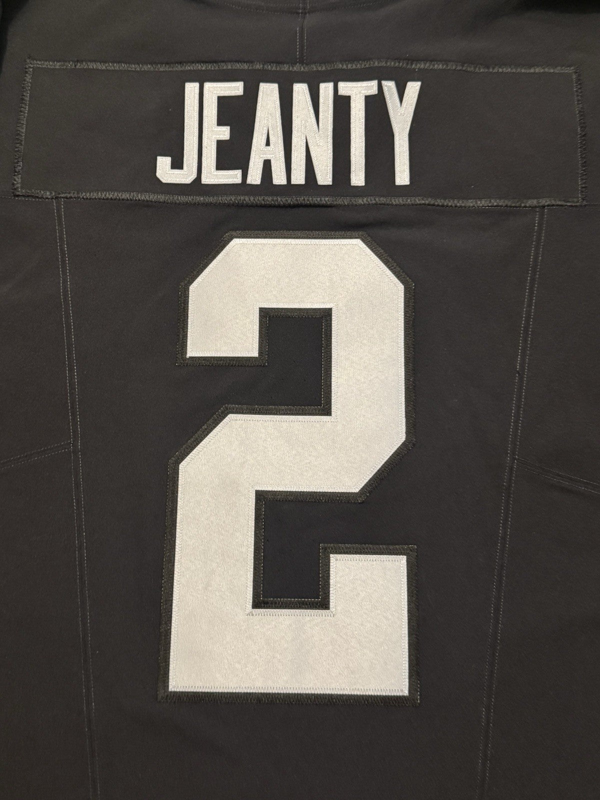Ashton Jeanty Las Vegas Raiders Jersey #2 Nike Vapor Fuse Elite Black Size 48 (XL) NFL