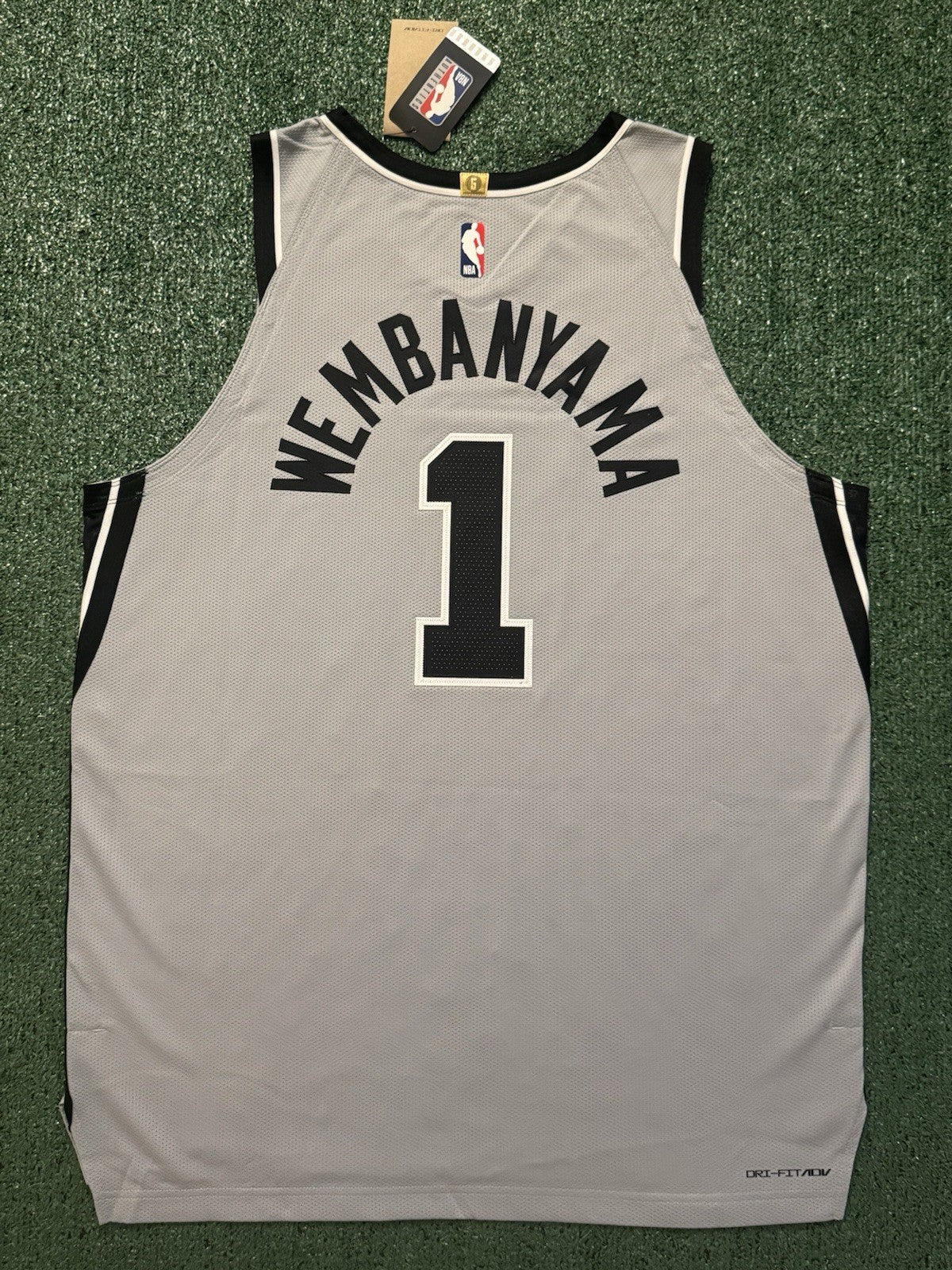 Victor Wembanyama San Antonio Spurs Jersey #1 Nike ADV Authentic Gray Size 52 (XL) NBA
