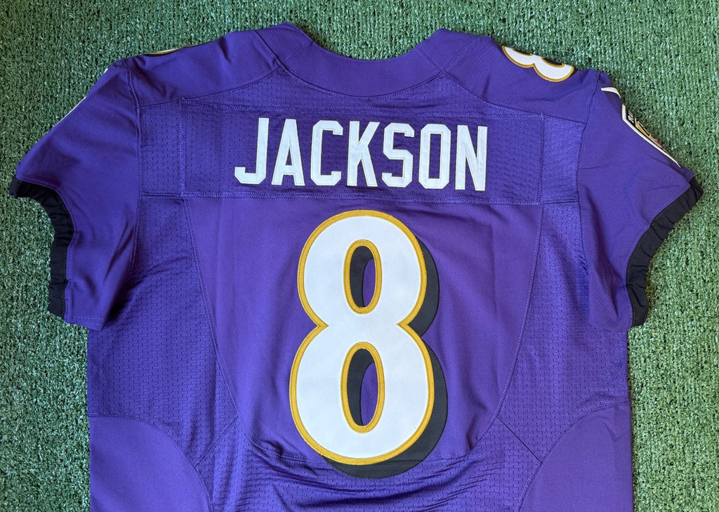 Lamar Jackson Baltimore Ravens Jersey #8 Nike Vapor Elite Purple Size 44 (L) NFL